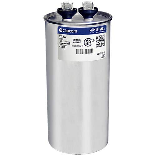 [Australia - AusPower] - Trane CPT01074 / CPT-1074 - 80 uF MFD x 440 VAC Genteq Replacement Capacitor Round # C480R / 27L322 