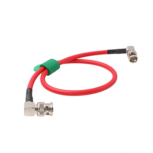 12G SDI Raw 4K 60p Video Cable Right Angle BNC Coaxial Shielded for Sony FS7 FX9 FX6 Alexa DSMC2 Camera Blackmagic SmallHD Atomos Monitor (50cm, Red) 50cm