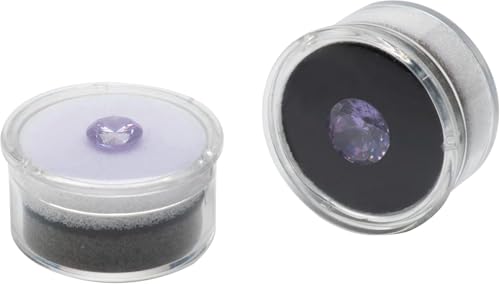 30 PCS Gemstone Display Collection Storage Box with Clear Lid for Gems Diamond and PU Leather Black Bag Holder Container (Black-30pcs) Black-30pcs