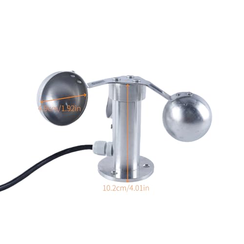 Aluminum Alloy 3-Cup Anemometer Wind Speed Sensor 0-3.8V Detector for Meteorological Monitoring