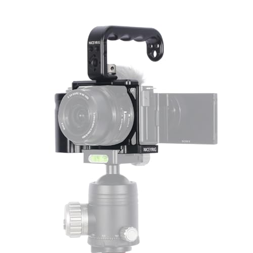 NICEYRIG ZVE10 Cage Kit with Top Handle Grip for Sony ZV-E10 Vlog Vlogging Camera, DSLR Videomaking Rig Stabilizer with Quick Release Plate for Arca-Style Cold Shoe