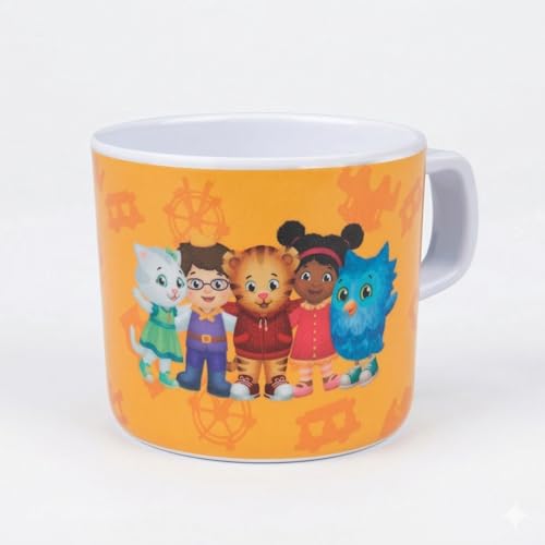 Daniel Tiger's Neighborhood Daniel Tiger Mealtime Feeding Set for Kids and Toddlers - Includes Plate, Bowl, Cup, Fork and Spoon Utensil Flatware - Durable, Dishwasher Safe, BPA Free (5 pieces,Yellow) Yellow