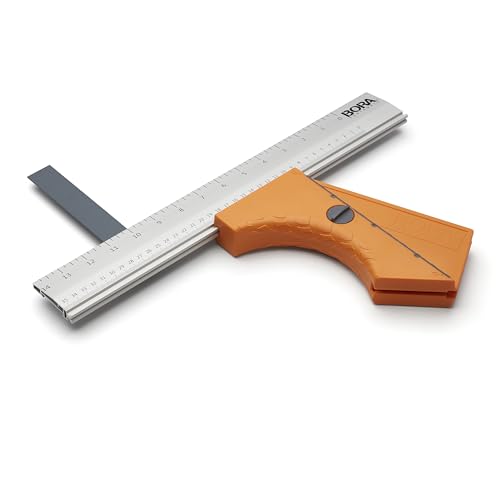 Bora QuickCut Circular Saw Guide with Rail & Angle Assist; All-in-One Woodworking Tool, 530416