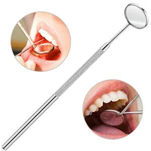 [Australia - AusPower] - Stainless Steel Dental Mouth Mirror for Hygiene-Dental Mirror with Handle 6.5" for Teeth Inspection-Oral Mirror for Cleaning-Diagnosis Tool–Dentist Mouth Mirror Lens Instrument Individual Stainless Steel 