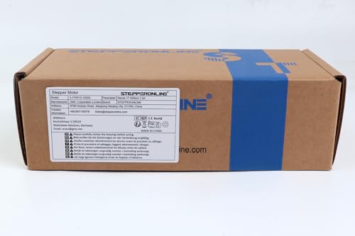 STEPPERONLINE Stepper Motor 3 Pack Nema 17 Bipolar 42 Ncm 1.5 A 42 x 42 x 39 mm 4 Wires with 1 m Cable & Connector for 3D Printer/CNC Milling Machine, Black Black-1.8°
