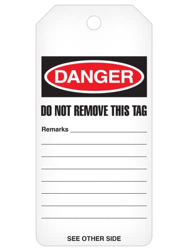 [Australia - AusPower] - INCOM Manufacturing Lockout Tags On A Roll, Danger Do Not Operate, Heavy-Duty Polytag Stock, Waterproof And Tear-Resistant, Red/Black on White, 6.25 Inch X 3 Inch X 10 Mil Thickness, 100 pack, RT1000C 