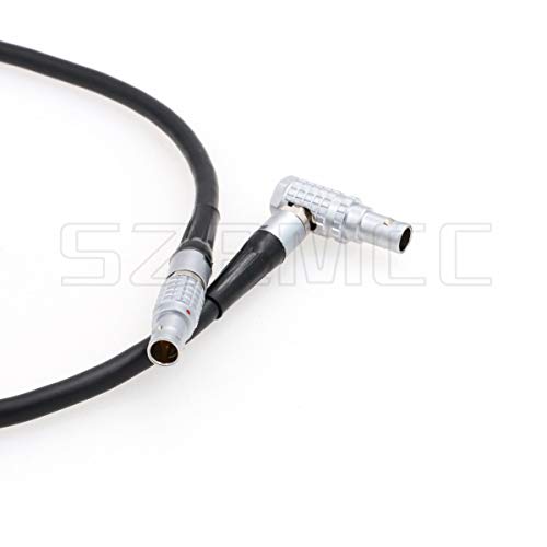 SZRMCC Ambient NanoLockit Right Angle 5 Pin to EXT 9 Pin Timecode Input Output Cable for RED Komodo 6K Digital Cinema Camera Straight 9pin-Elbow 5pin