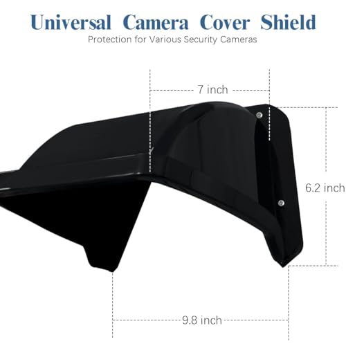 Universal Security Camera Covers Shield Sun Rain Black 1 Pack