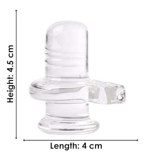 SATVIK 2-2.5 INCH Crystal Shiva Lingam l Pure Sphatik Quartz Shivling for Pooja, Meditation & Devotion l Decorative Showpiece for Gifting l Healing Stones l Car Dashboard Items (Size 3) Size 3