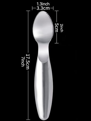 Stainless Steel Grapefruit Spoons with Serrated Edge Serrated Spoon Pumpkin Scraper Pumpkin Core Remover Scoop (Pack of 3) Standard (Pack of 3)