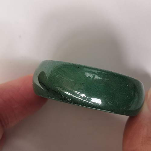 Flower of Life Engraved Natural Crystal Palm Stone | Sacred Geometry Pocket Stone for Meditation & Mindfulness | 35mm Polished Worry Stone, Green Aventurine