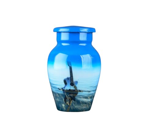 Keepsake Guitar Urns for Human Ashes Adult Male Female - Urns for Men Women Pets Ashes, with Valvet Bag & Box (Keepsake) Keepsake