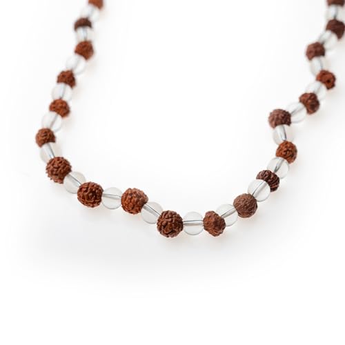 Set of 2 Crystal Rudraksh Mala 108 Beads Meditation & Japa Mala for Prayer Pooja and Gifting (Crystal Mala Set of 2) Crystal Mala Set of 2