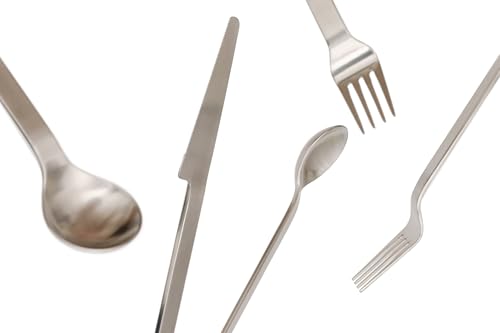 As We Are Column 5-Piece Modern Stainless Steel Silverware Set for 1
