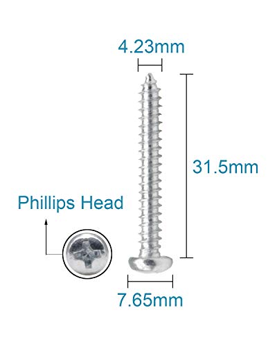 IMSCREWS 200-piece plastic self-drilling drywall anchors with screws assortment kit, 13x42mm