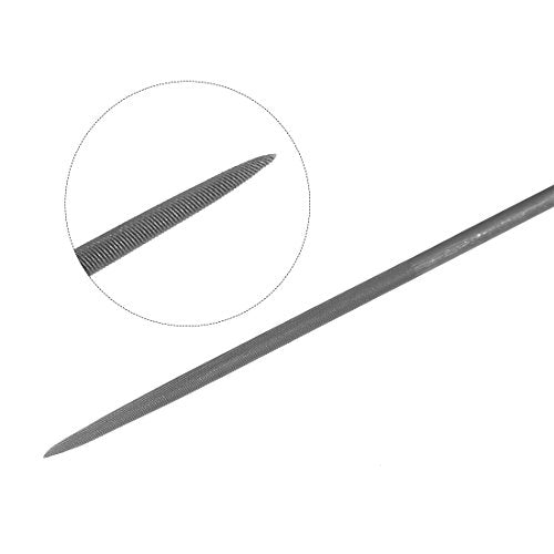 sourcing map Round File with Plastic Handle 3 x 140 mm Pack of 5 | Files for workshop DIY metal wood second cut