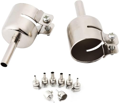 8 Pieces/Set Heat Gun Nozzle Kits Mouth Tips for Hot Air Soldering Station Repair Tools