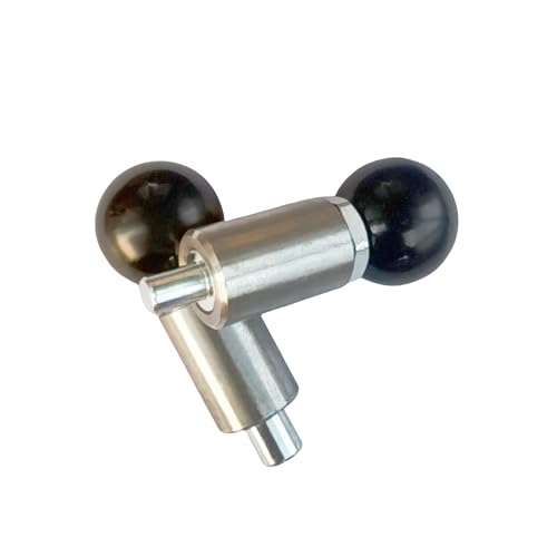 ZRuiYFFS spring-loaded pull pins with black handle lever knobs and welded steel body, 1/4-inch diameter, 2-pack