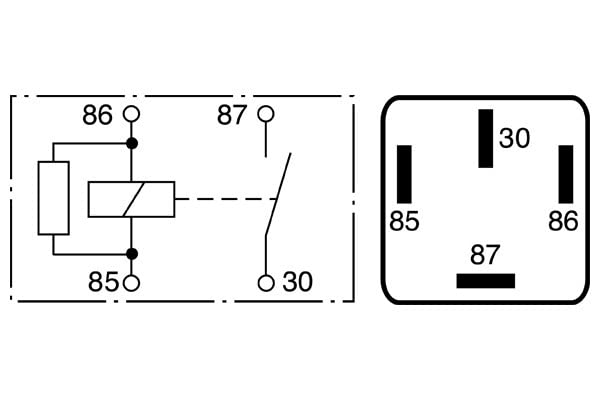 BOSCH 0986332002 Normal Open Mini Relay - 4 Pins, 12 V, 70 A - Sold Individually