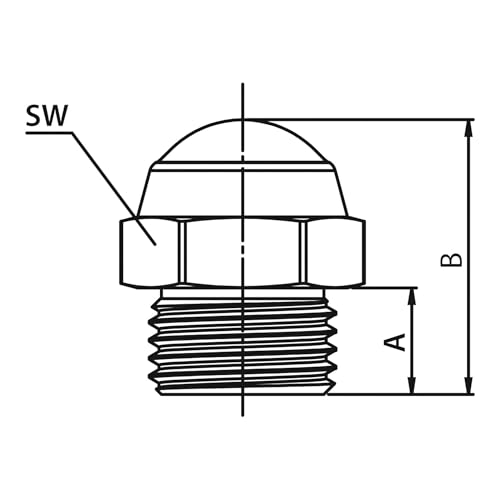 RIEGLER 156487-SD14ESFL Silencer Stainless Steel Flat G 1/4 SW 16 Pack of 1