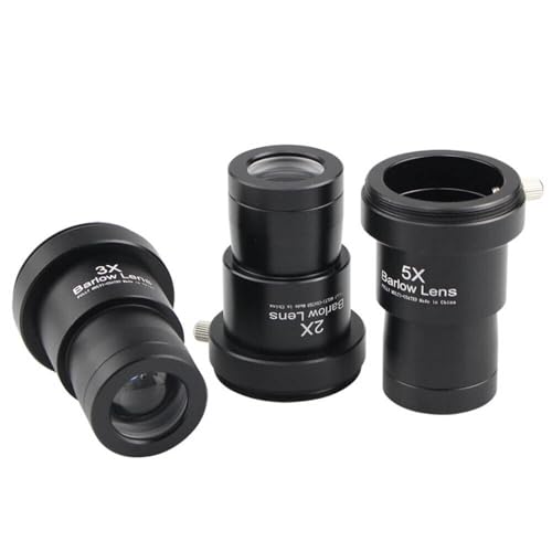 3 Pieces 1.25 inch Astronomical Telescope Barlow Lens 2X 3X 5X Eyepiece Lens Telescope Eyepiece Kit