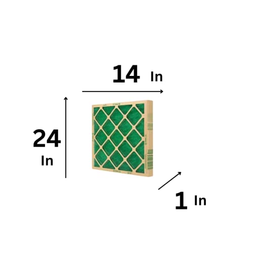 Flanders Precisionaire 14 x 24 x 1 inch nested glass air filter, 4-pack furnace filters