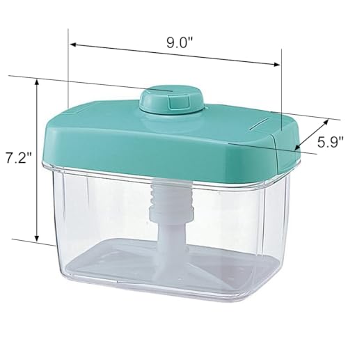Green TIKUSAN 3.0L BPA-free rectangle vegetable press and pickle container for making tsukemono, made in Japan.