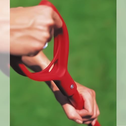 WOLF Garten ZMAD Multi-Change aluminium D-grip handle, red, 85 cm for manual lawn aerators