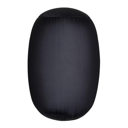 Squishy Microbead Neck Pillow, 7Inch x 12Inch Soft Travel Body Bed Pillow Bean Pillow for Kids Adult Chair Sleeping Car Seat, Fun Dormroom (Black) Black