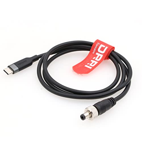 Locking 5.5 X2.1mm DC to USB-C PD Fast Charging 12V Power Cable for Fujifilm X-H2S to Atomos Ninja V Monitor/Zwo ASI Cooled Cameras 1M Straight DC