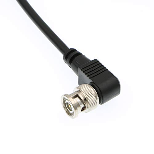 Alvin's Cables BNC to BNC Coiled Cable 3G SDI Cable Right Angle BNC to Right Angle BNC for Blackmagic