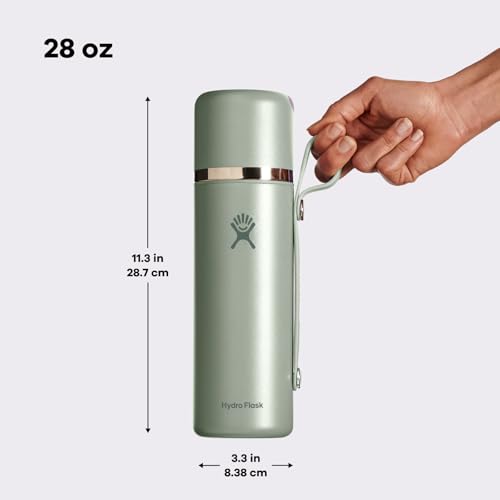 Hydro Flask Hot Flask & Cup – Insulated Stainless Steel, Hot Drink Travel Container for Coffee, Tea, & Soup 28 Oz Black 28 Ounces