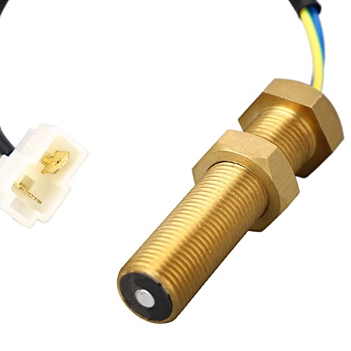 M16 Rotation Speed Sensor, Generator Magnetoelectric Induction Rotate Speed Sensor M16 Thread RPM Sensor, For Generator Tachometer (Male Plug) Male Plug