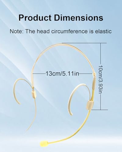 Double Earset Over Headworn Mic for Audio Technica Wireless Only for Audio Technica Wireless System