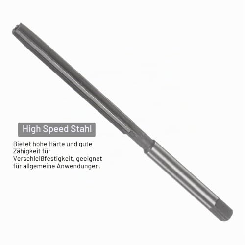 QUARKZMAN Hand Reamers, 5 mm H7 Metric Reamer Drill Bit for Metal Wood Hole Reaming, Straight Groove High Speed Steel (HSS) Tool 5mm