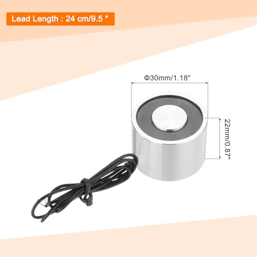 QUARKZMAN Round Solenoid Electromagnet DC 24V 150N 33LB/15kg Electromagnet Electric Solenoid for Automation Equipment | 150N 33LB/15Kg, For Automation Equipment, Electromagnet