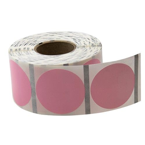 Pink 1.25" Circle Direct Thermal Labels
