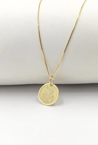 LKBEADS 925 Sterling Silver Saint George Pendant Necklace |LK_NLC_00232