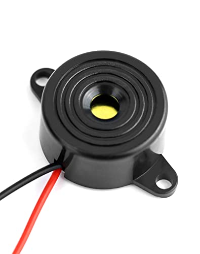 QWORK 8pcs Electronic Buzzer 3-24V Active Buzzer 87dB Buzzer Alarm Piezo Cable Length 100mm 3-24 V