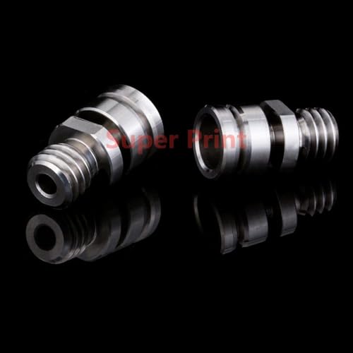 Super Print CR10 Titanium Alloy HeatBreak for All Metal Hotend Ender 3/Ender 3 V2 /Ender 5 /Pro CR-10/ CR10S/ CR-10S PRO/CR6-SE/MAX 1.75MM Filament Smooth.(2PCS) 2PCS