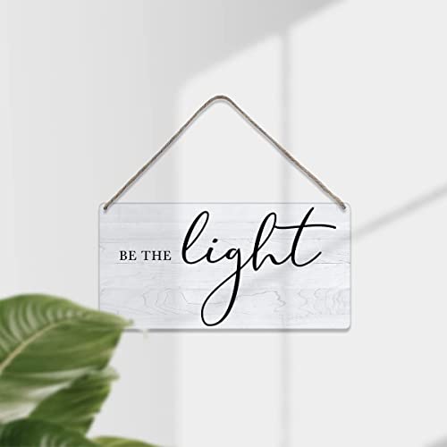__Bible Verse Home Wall Decor be the Light Matthew 5:14 Scripture Wooden Signs Farmhouse Hanging Wall Plaque Christian Wood Sign