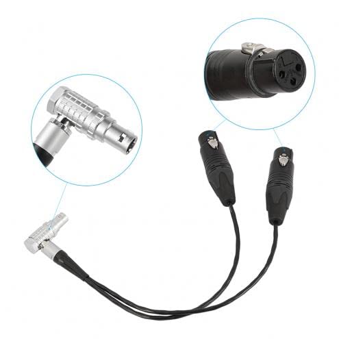 Audio Inputs Cable Dual XLR 3-Pin Female to 0B 6Pin for ARRI Alexa Mini LF Camera RA 6P-2*3xlr female