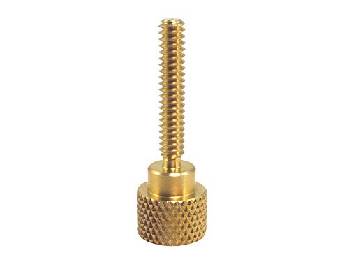 Taytools 6-32 x 3/4 inch solid brass diamond knurled thumb screws with straight shoulders and flat tips