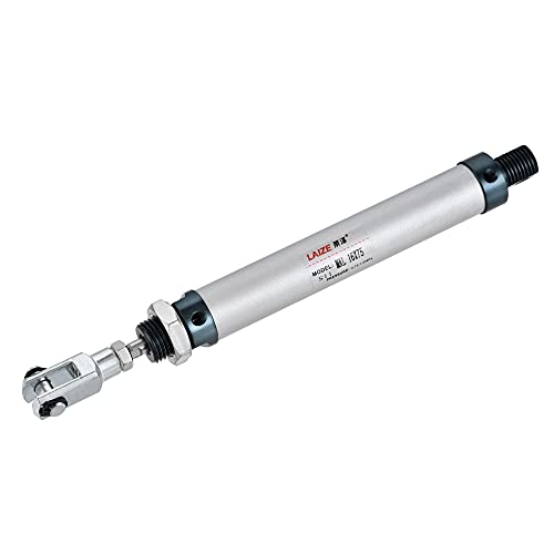 sourcing map Pneumatic Air Cylinder 16mm Bore 75mm Stroke with Y Connector and Quick Fittings, MAL 16x75, for Automatic Equipment 16mmx75mm
