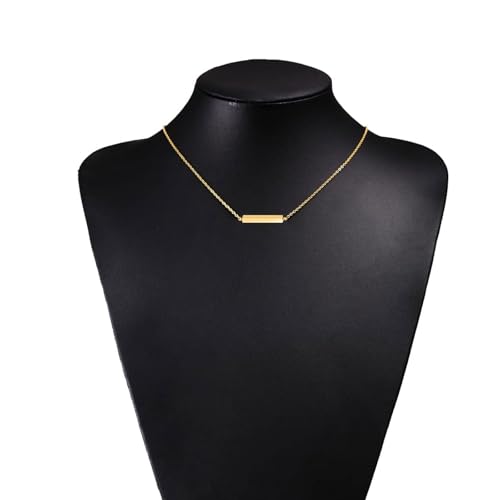 Horizontal Bar Cremation Jewelry Urn Necklaces for Ashes for Women Stainless Steel Ashes Jewelry Cube Ashes Necklace Bar Urn Pendant Forever in My Heart Gold Forever in my heart