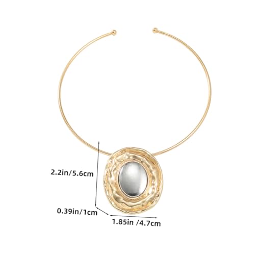BESTYASH Exaggerated Necklace for Woman Vintage Alloy Retro Necklace Cool Jewelry for Punk Style Occasion