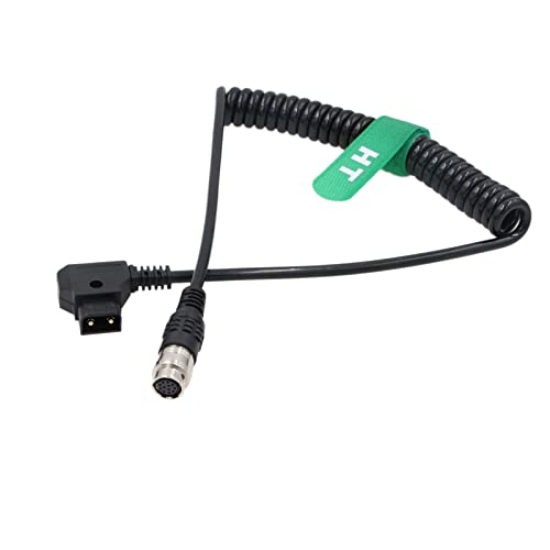 HangTon Power Cable for Fujinon Nikon Canon B4 ENG 2/3" Lens Servo D-Tap to Hirose 12 Pin Female Coiled
