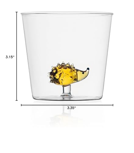 Ichendorf Milano 0.09352377 Animal Farm Collection Hedgehog Glass Tumbler