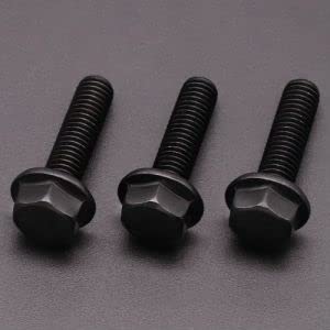 [Australia - AusPower] - M6-1.0 x 25mm (25 Pack) Flanged Hex Head Bolts, Hexagon Flange Screws Bolts, Black Oxide Finish, 10.9 Grade Alloy Steel, Motocycle Car Bolts Replacements, Full Thread M6-1.0 x 25mm 25 
