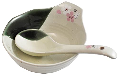 Studio Ghibli - My Neighbor Totoro - Sakura/Cherry Blossom, Skater Traditional Japanese Porcelain Dish Series - Soup Spoon